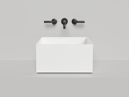 Раковина из искусственного камня Salini ARMONIA 130522TM 45х45 накладная цвет белый 1 отверстие под смеситель